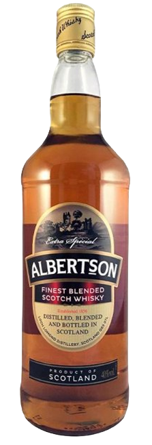 Blended Whisky escocés Albertson de la destilería Loch Lomond con notas de maíz dulce y vainilla suave