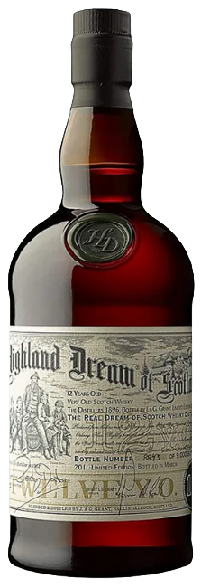 Whisky Blended Highland Dream 12 Years Speyside con notas de miel, manzana y vainilla