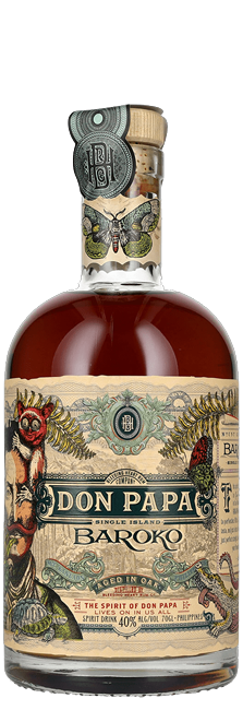 Ron Filipino Don Papa Baroko Premium con notas de Vainilla y Fruta Tropical de Filipinas