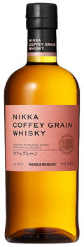 Whisky japonés Nikka Coffey Grain de la destilería Miyagikyo con notas de vainilla, caramelo y miel. 45% alcohol
