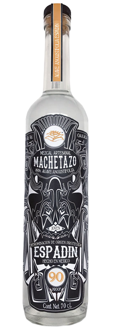 Mezcal Machetazo Espadín joven artesanal de Oaxaca, México con notas ahumadas y vainilla