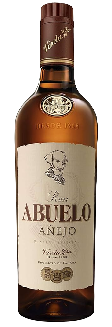 Ron Abuelo Añejo Panameño con notas de Vainilla Caramelo y Nuez Moscada Varela Hermanos