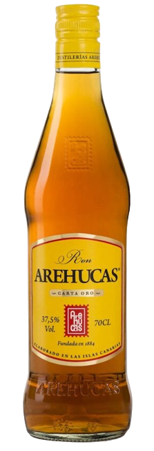 Ron Arehucas Carta Oro de Gran Canaria con notas de Caramelo y Vainilla