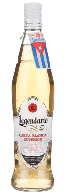Ron Legendario Carta Blanca Superior Destilado Artesanal de Cuba 40% vol.