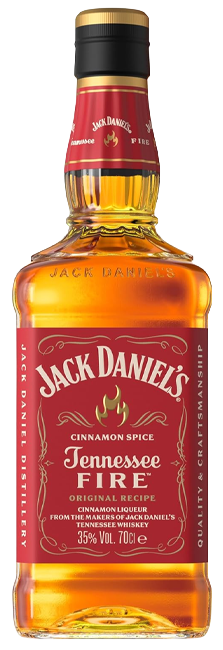 Tennessee Whisky Jack Daniel's Tennessee Fire con notas de canela y vainilla de Tennessee