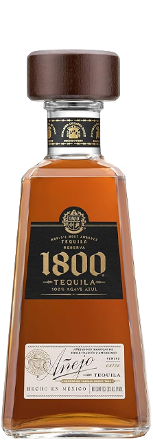 Tequila Añejo 1800 100% Agave Azul con notas de vainilla, caramelo y roble de Jalisco