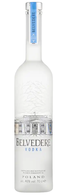 Vodka Belvedere Super Premium de Centeno Polaco con notas de vainilla y almendra