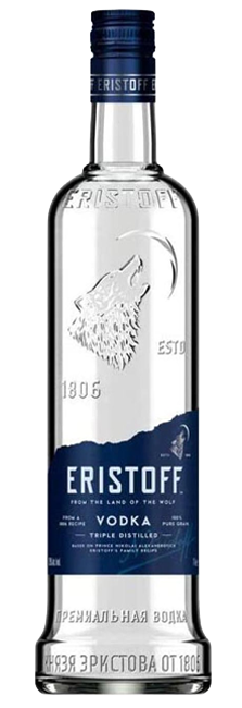 Vodka Eristoff Triple Destilación de Grano 100% Puro origen Georgia