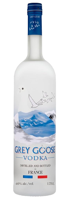 Vodka Premium Grey Goose de 1,75L elaborado con Trigo de Picardía Francia