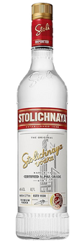 Vodka Stolichnaya Premium de Trigo y Grano con notas de Pimienta y Especias