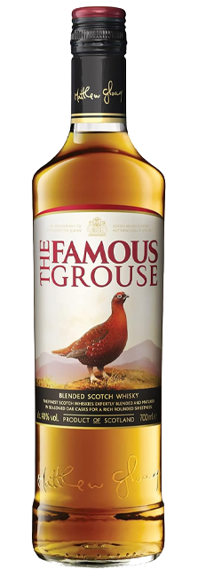 Whisky Blend The Famous Grouse escocés con notas de vainilla, caramelo, miel y fruta dulce
