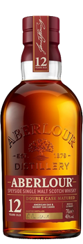 Single Malt Scotch Whisky Aberlour 12 Year Old Double Cask Speyside, doble maduración en roble americano y sherry Oloroso