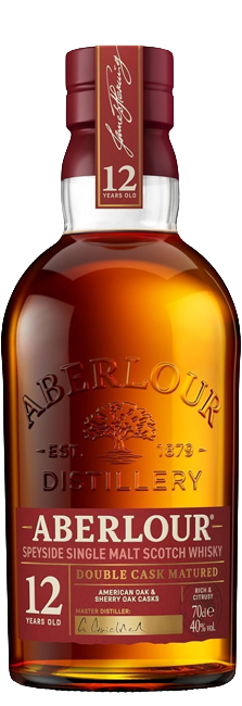 Single Malt Scotch Whisky Aberlour 12 Year Old Double Cask Speyside, doble maduración en roble americano y sherry Oloroso