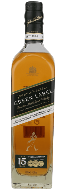 Whisky Malt Johnnie Walker Green Label 15 Year Old Blended Malt Scotch de Esco