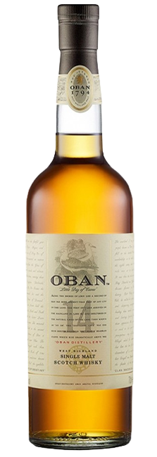 Whisky Single Malt Oban 14 Year Old de West Highlands, aromas de naranja, humo y sal marina