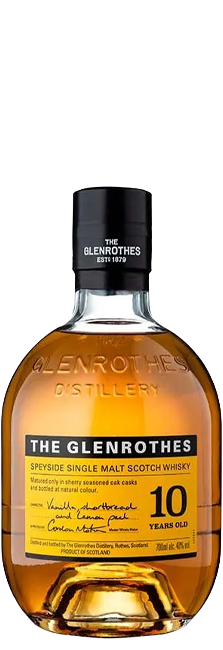 Whisky Single Malt The Glenrothes 10 Year Old de Speyside con notas de vainilla y roble jerez