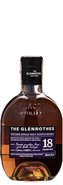 Whisky Single Malt The Glenrothes 18 Year Old Speyside con notas de vainilla y naranja