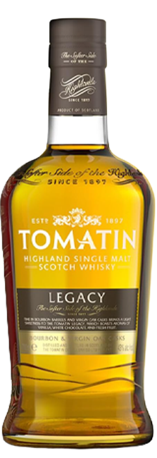 Whisky Single Malt Tomatin Legacy de las Highlands escocesas con notas de vainilla y fruta tropical