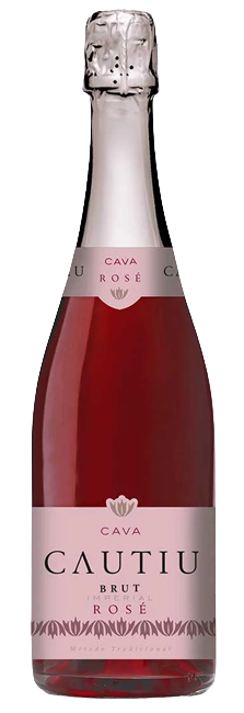 Cava Rosé Brut Cautiu Imperial variedad Trepat D.O. Cava método tradicional biodinámico