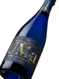 Primer plano de la etiqueta del cava Giró Ribot UMa Brut Nature Gran Reserva, D.O. Cava.