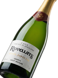 Primer plano de la etiqueta del Cava Rovellats Reserva Cuvée Especial Brut Nature, D.O. Cava.