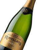 Primer plano de la etiqueta del Cava Rovellats Reserva Imperial Brut, D.O. Cava.
