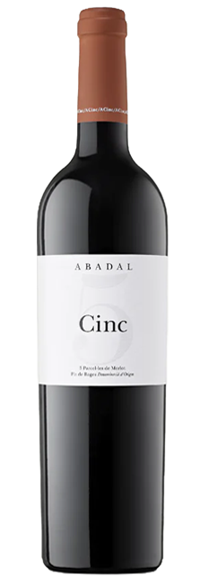Vino Tinto Abadal 5 Merlot Crianza D.O. Pla de Bages 100% Merlot de 5 parcelas
