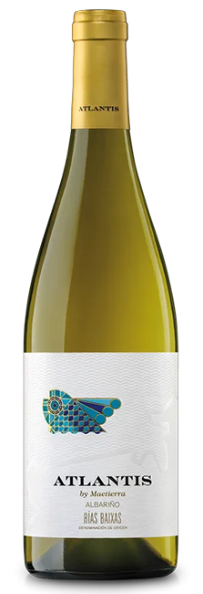 Vino Blanco Atlantis Albariño D.O. Rías Baixas con Crianza sobre Lías Maetierra
