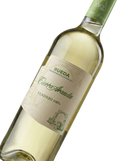 Primer plano de la botella de vino blanco Tierra Aranda Verdejo.