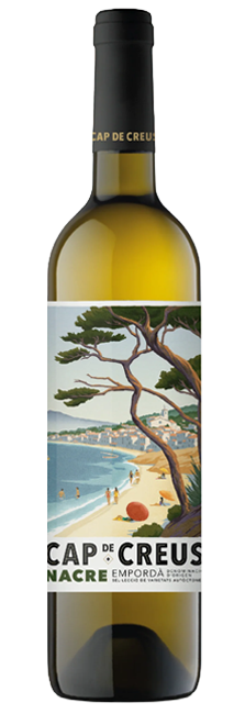 Vino Blanco Cap de Creus Nacre Joven D.O. Empordà Macabeo y Lledoner Blanc sobre lías