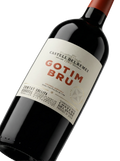 Primer plano de la etiqueta del vino tinto Gotim Bru de Castell del Remei en formato Magnum (1,5 L), D.O. Costers del Segre.