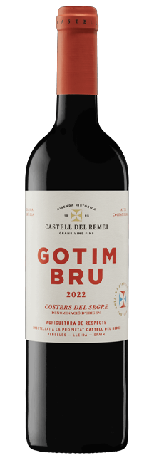 Vino Tinto Gotim Bru Crianza Castell del Remei D.O. Costers del Segre uva Tempranillo