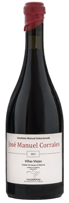 Vino Tinto José Manuel Corrales Crianza D.O. Valdepeñas Tempranillo de Viñas Viejas