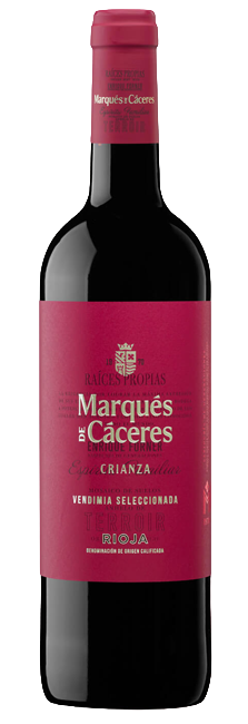 Vino Tinto Marqués de Cáceres Crianza Vegano D.O.Ca. Rioja Tempranillo y Garnacha