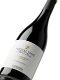 Primer plano de la etiqueta del vino tinto crianza Masia Cal Costas de Bodega Miquel Jané, Penedès.