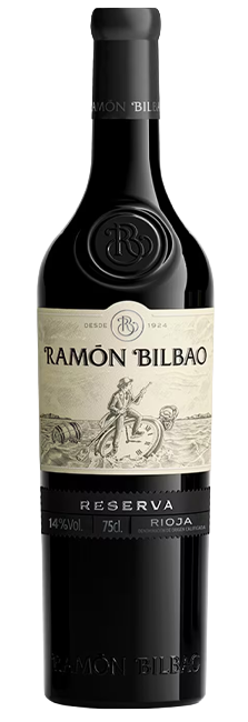 Vino Tinto Ramón Bilbao Reserva D.O.Ca Rioja Tempranillo con notas de Fruta Negra y Vainilla