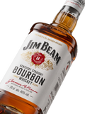 Detalle etiqueta Kentucky Straight Bourbon Whiskey Jim Beam White Label The Standard Since 1795