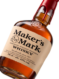 Detalle etiqueta Kentucky Straight Bourbon Whisky Maker's Mark Lacre Rojo Handmade Since 1953