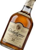 Detalle etiqueta Single Highland Malt Scotch Whisky Dalwhinnie 15 Years Old Destilería 1898