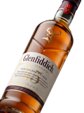 Detalle etiqueta Single Malt Scotch Whisky Glenfiddich 15 Years Solera Vat Bourbon Sherry Oak
