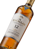 Detalle etiqueta Highland Single Malt Scotch Whisky The Macallan 12 Years Triple Cask Sherry Oak Bourbon