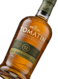 Detalle etiqueta Highland Single Malt Scotch Whisky Tomatin 12 Years Caramelo Fruta Huerto Highlands